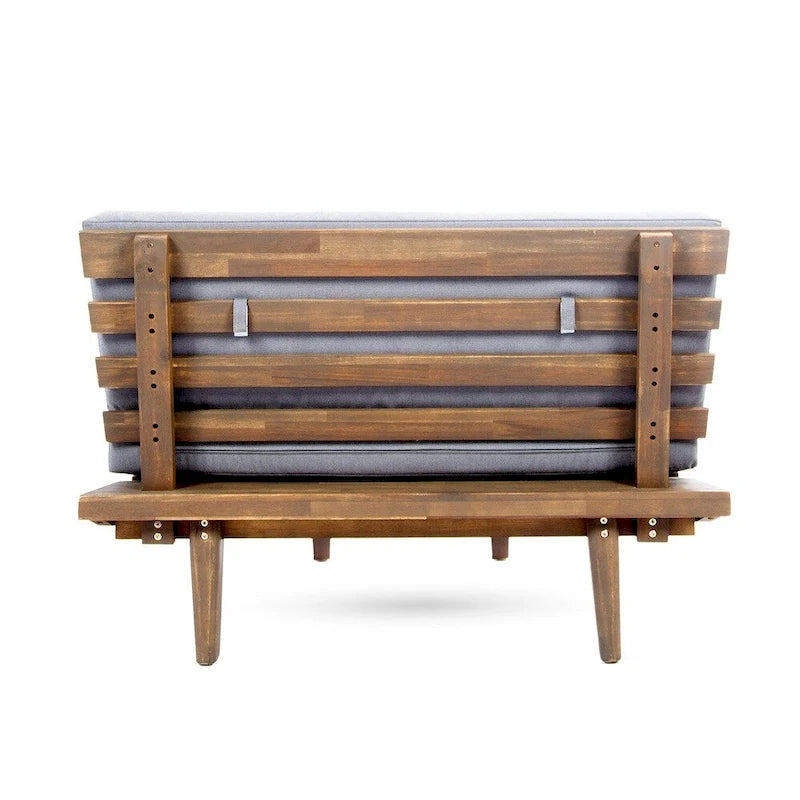 Eulah v-förmiges, minimalistisches 4-teiliges Sektionssofa aus Holz von Christopher Knight Home
