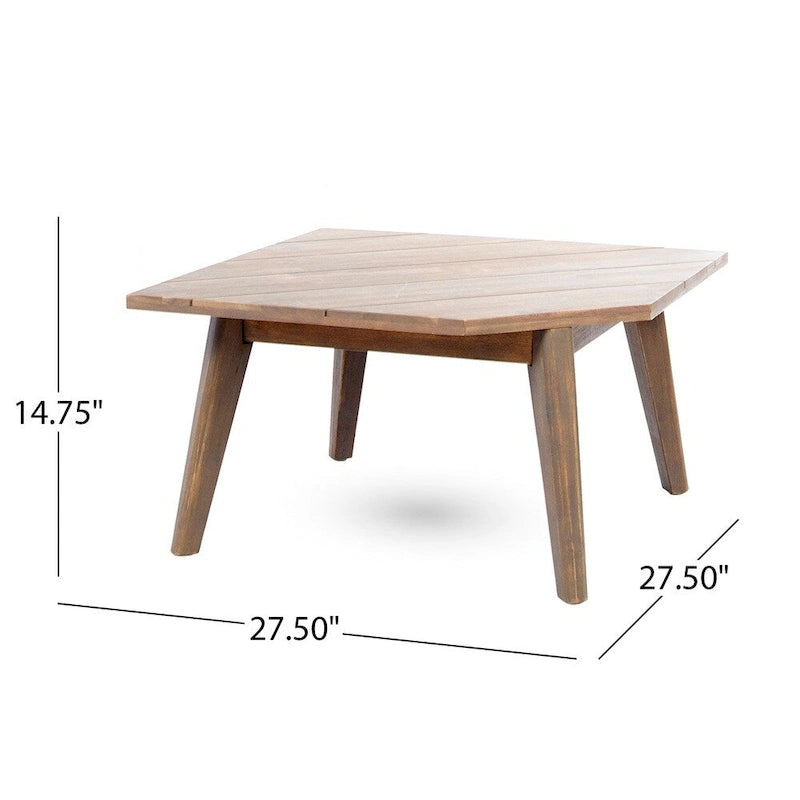 Eulah v-förmiges, minimalistisches 4-teiliges Sektionssofa aus Holz von Christopher Knight Home