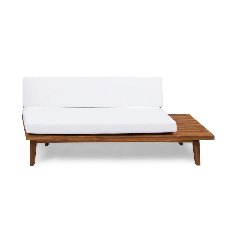 Eulah v-förmiges, minimalistisches 4-teiliges Sektionssofa aus Holz von Christopher Knight Home