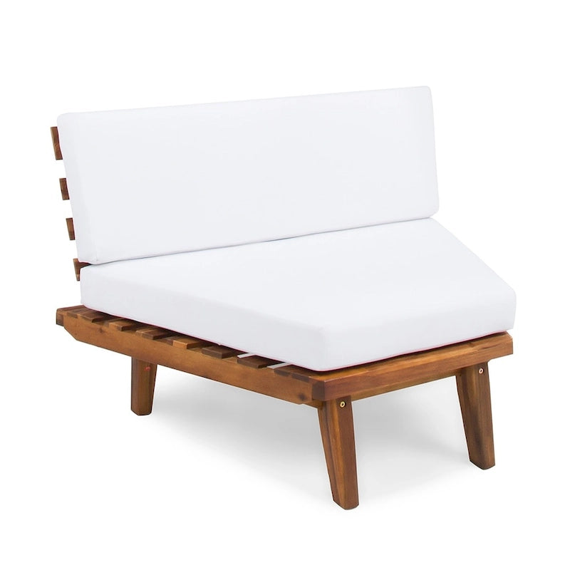 Eulah v-förmiges, minimalistisches 4-teiliges Sektionssofa aus Holz von Christopher Knight Home