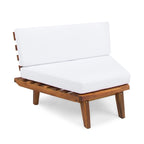 Eulah v-förmiges, minimalistisches 4-teiliges Sektionssofa aus Holz von Christopher Knight Home