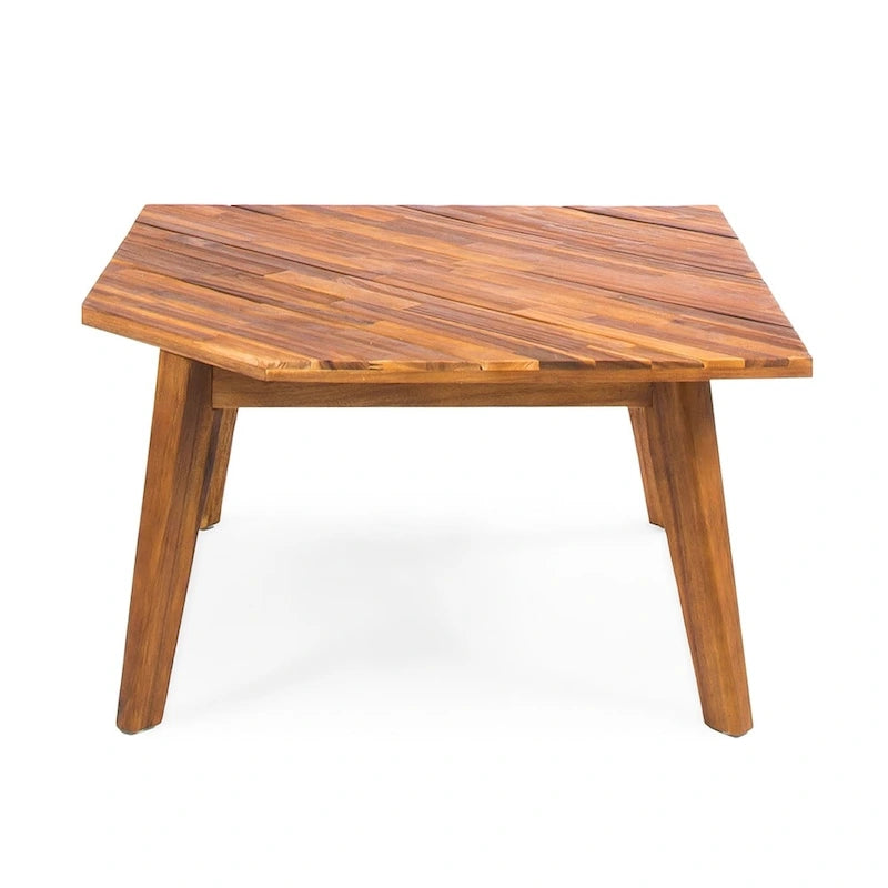 Eulah v-förmiges, minimalistisches 4-teiliges Sektionssofa aus Holz von Christopher Knight Home
