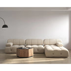 Samt-Ecksofa, umbaubar, modulares Sofa