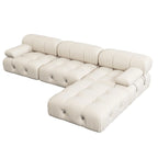Samt-Ecksofa, umbaubar, modulares Sofa