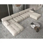 Samt-Ecksofa, umbaubar, modulares Sofa