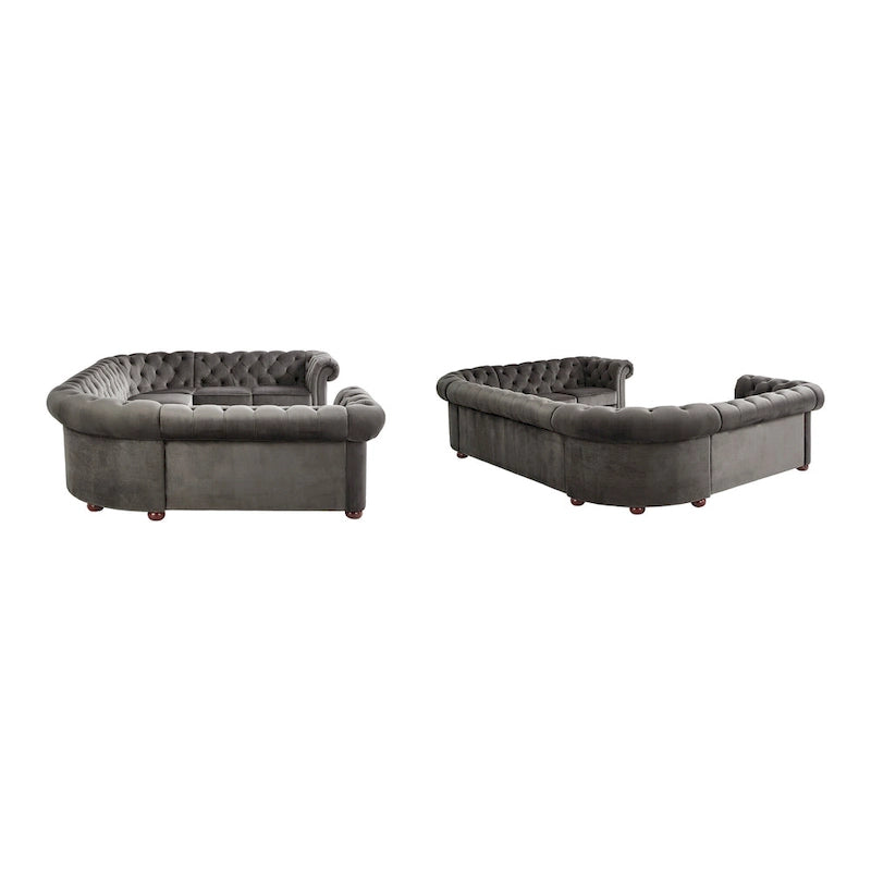 Gdansk 9-Sitzer U-förmiges Chesterfield Ecksofa