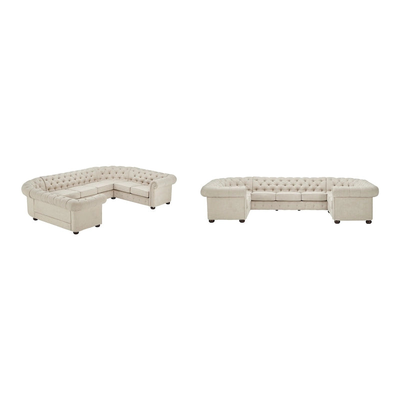 Gdansk 9-Sitzer U-förmiges Chesterfield Ecksofa