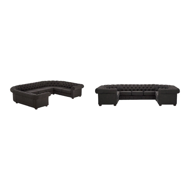 Gdansk 9-Sitzer U-förmiges Chesterfield Ecksofa