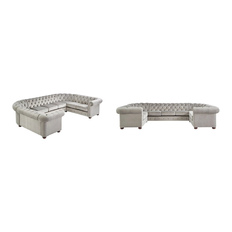 Gdansk 9-Sitzer U-förmiges Chesterfield Ecksofa