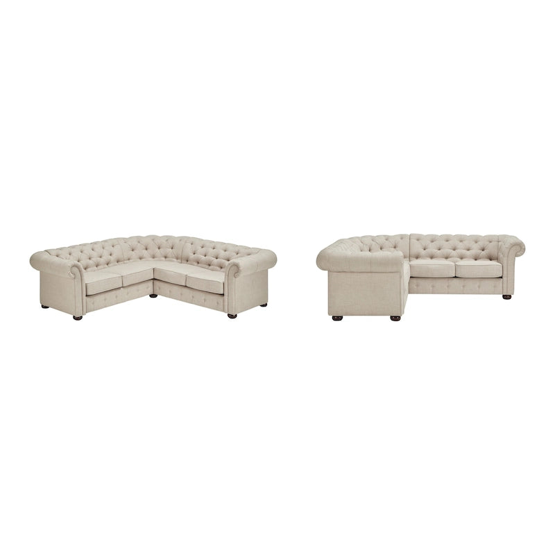 Gdansk 5-Sitzer L-förmiges Chesterfield-Sofa