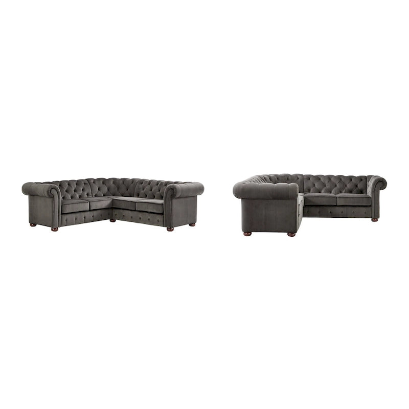 Gdansk 5-Sitzer L-förmiges Chesterfield-Sofa
