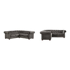 Gdansk 5-Sitzer L-förmiges Chesterfield-Sofa