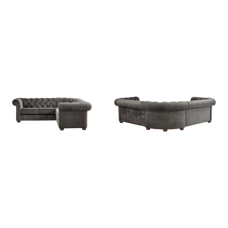 Gdansk 5-Sitzer L-förmiges Chesterfield-Sofa