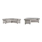 Gdansk 5-Sitzer L-förmiges Chesterfield-Sofa