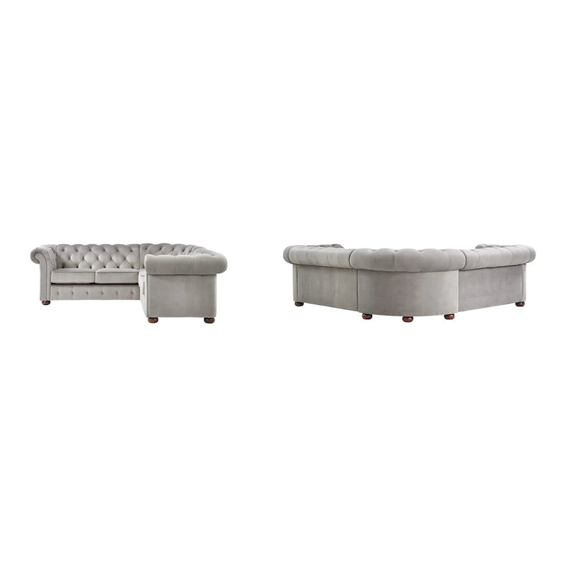 Gdansk 5-Sitzer L-förmiges Chesterfield-Sofa