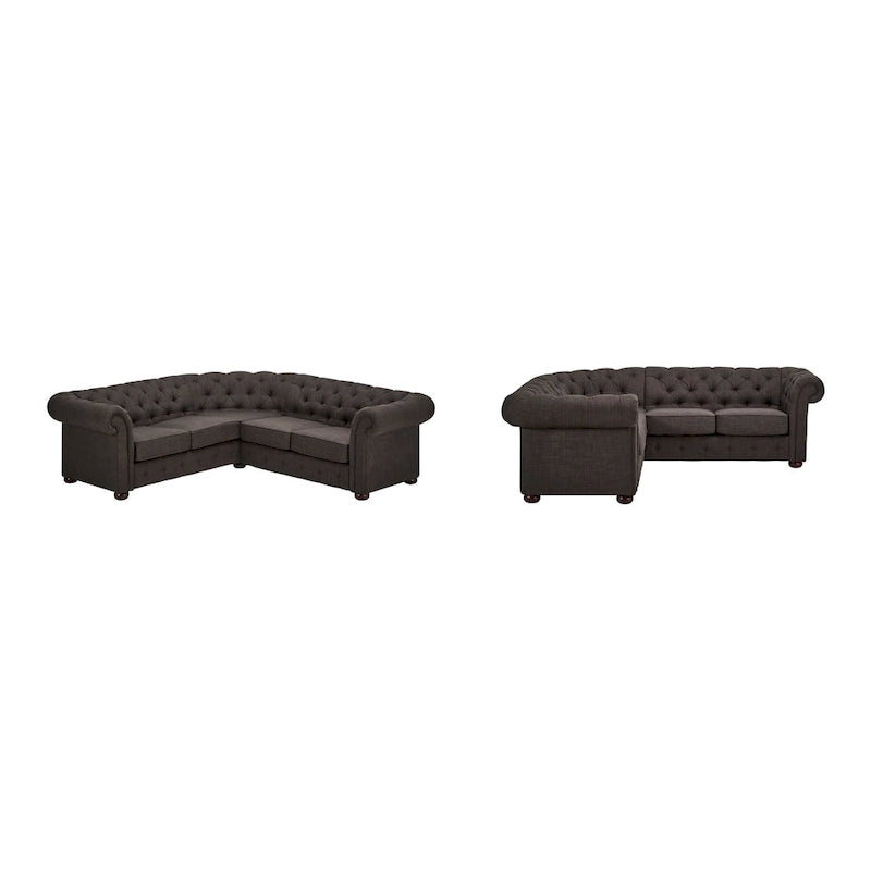 Gdansk 5-Sitzer L-förmiges Chesterfield-Sofa