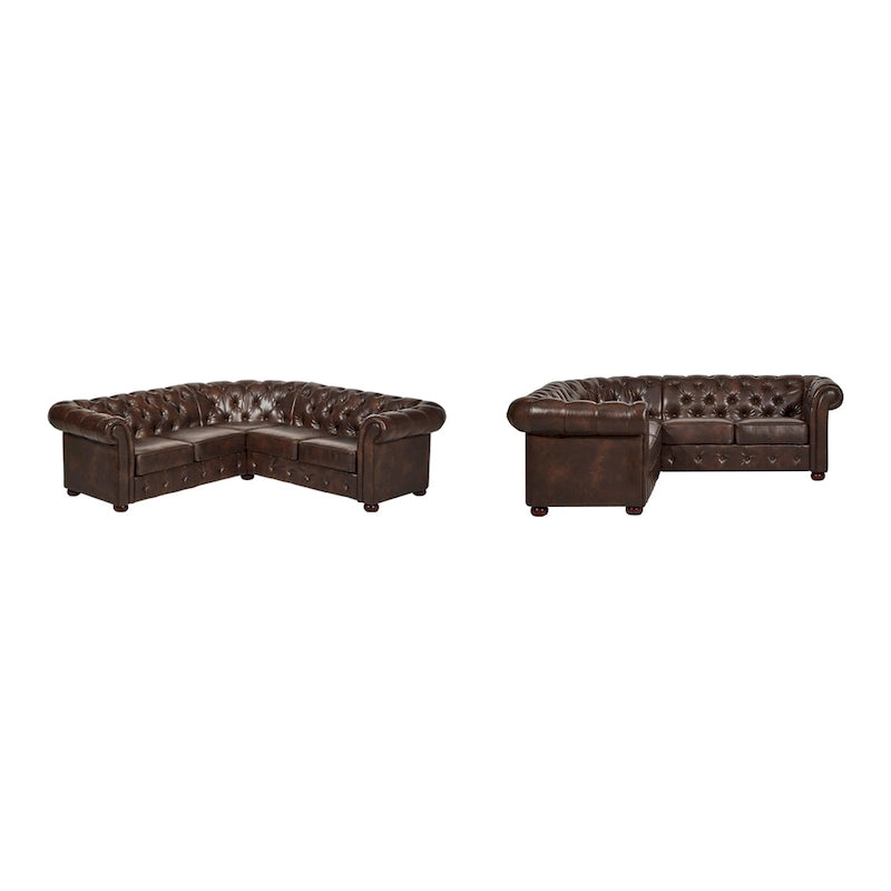 Gdansk 5-Sitzer L-förmiges Chesterfield-Sofa