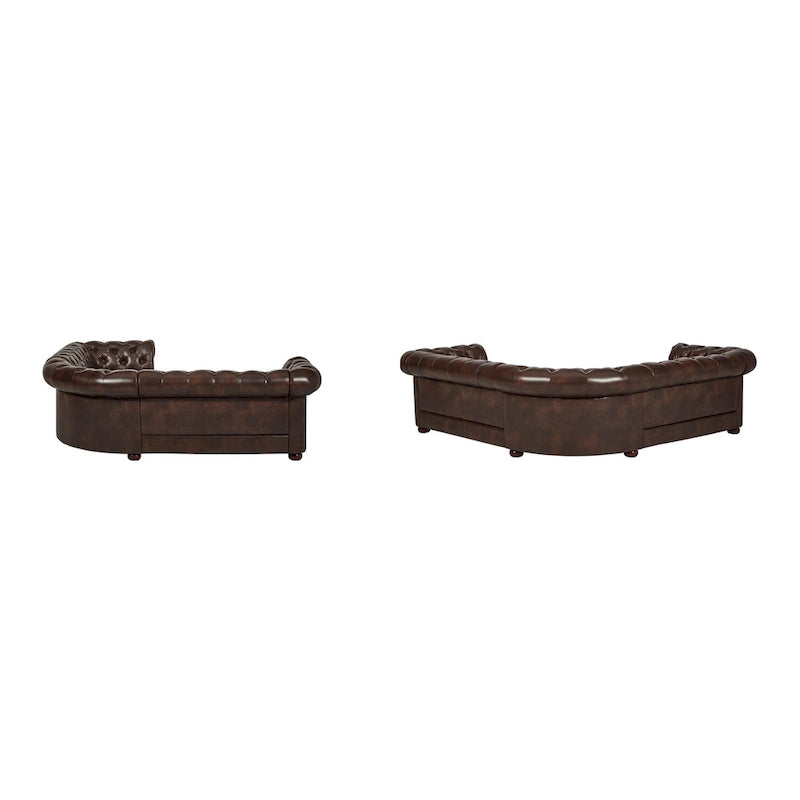 Gdansk 5-Sitzer L-förmiges Chesterfield-Sofa