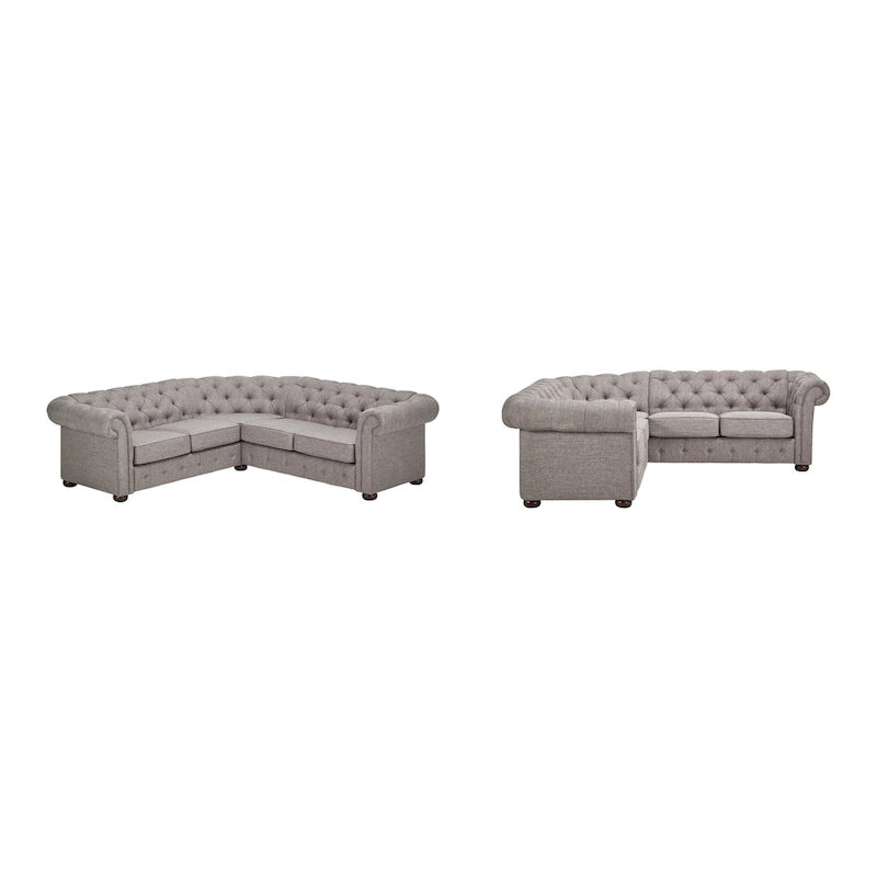 Gdansk 5-Sitzer L-förmiges Chesterfield-Sofa