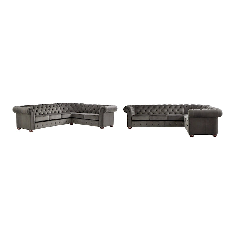 Gdansk 6-Sitzer L-förmiges Chesterfield-Sofa