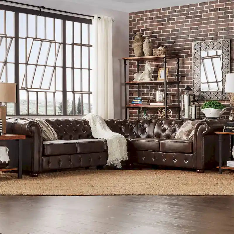Gdansk 6-Sitzer L-förmiges Chesterfield-Sofa
