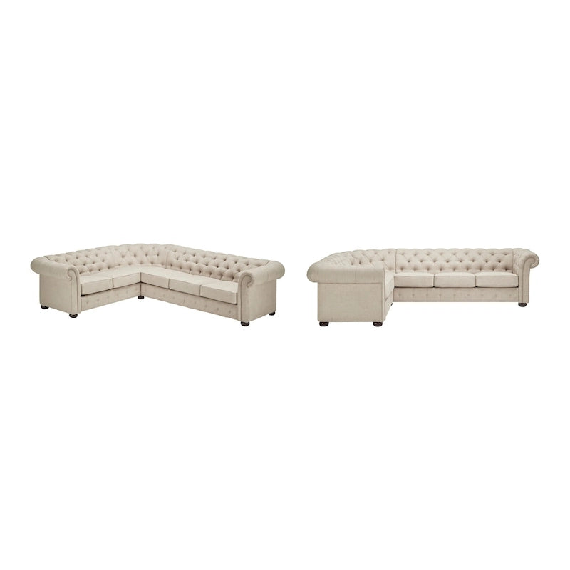 Gdansk 6-Sitzer L-förmiges Chesterfield-Sofa