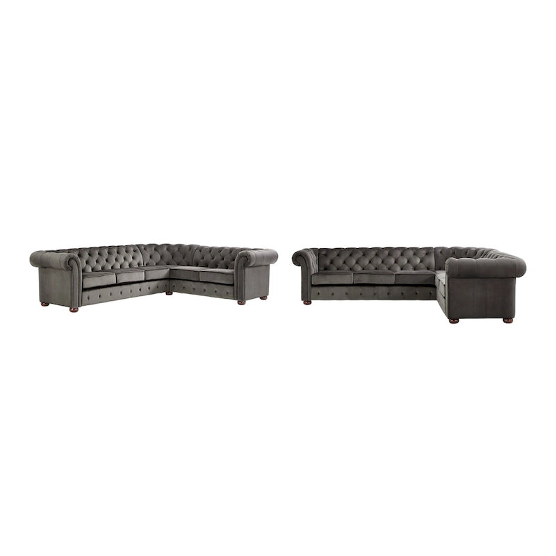 Gdansk 6-Sitzer L-förmiges Chesterfield-Sofa