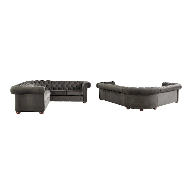 Gdansk 6-Sitzer L-förmiges Chesterfield-Sofa
