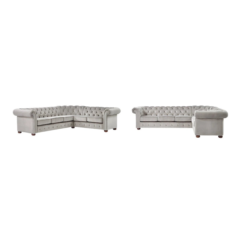 Gdansk 6-Sitzer L-förmiges Chesterfield-Sofa