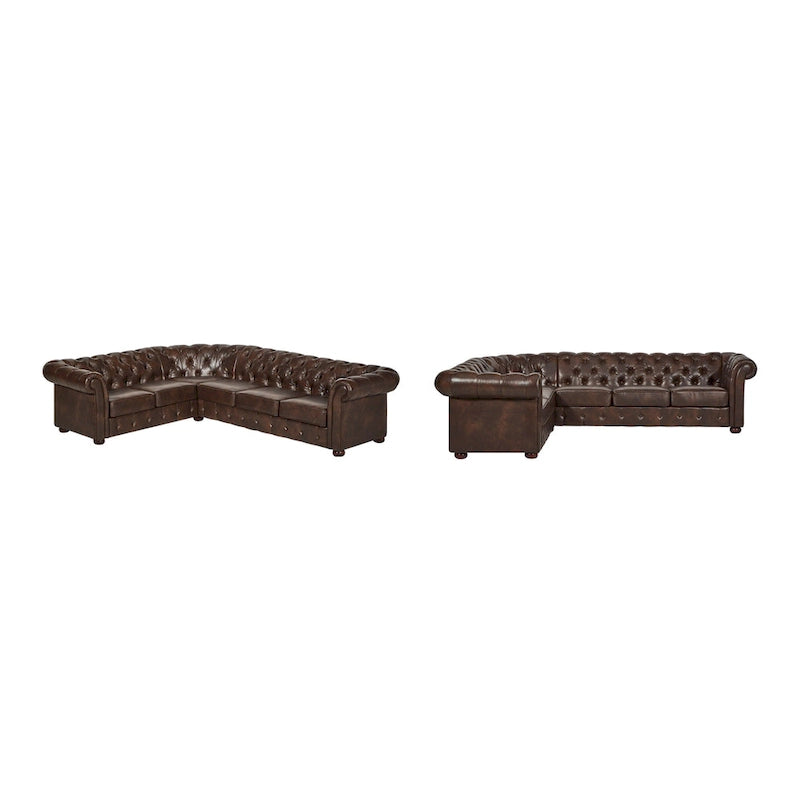 Gdansk 6-Sitzer L-förmiges Chesterfield-Sofa