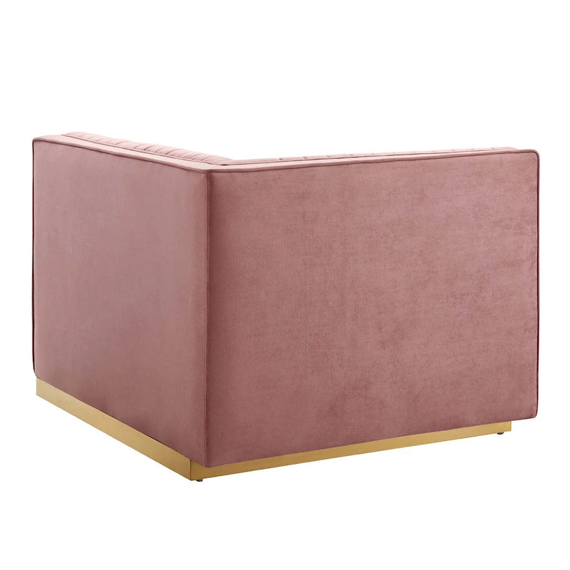 Sanguine Channel Getufteter Performance Velvet Modularer Loungesofa Linker Armstuhl