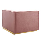 Sanguine Channel Getufteter Performance Velvet Modularer Loungesofa Linker Armstuhl