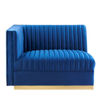 Sanguine Channel Getufteter Performance Velvet Modularer Loungesofa Linker Armstuhl
