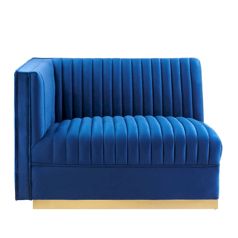 Sanguine Channel Getufteter Performance Velvet Modularer Loungesofa Linker Armstuhl