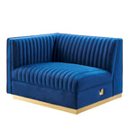 Sanguine Channel Getufteter Performance Velvet Modularer Loungesofa Linker Armstuhl