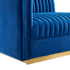 Sanguine Channel Getufteter Performance Velvet Modularer Loungesofa Linker Armstuhl