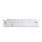 160.6 Modernes Leinwand-Polstersofa, mehrere Kissen, Sektionssofa