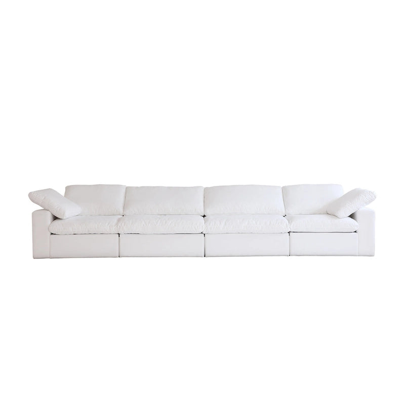 160.6 Modernes Leinwand-Polstersofa, mehrere Kissen, Sektionssofa