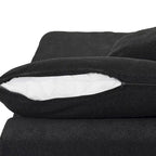 160.6 Modernes Leinwand-Polstersofa, mehrere Kissen, Sektionssofa