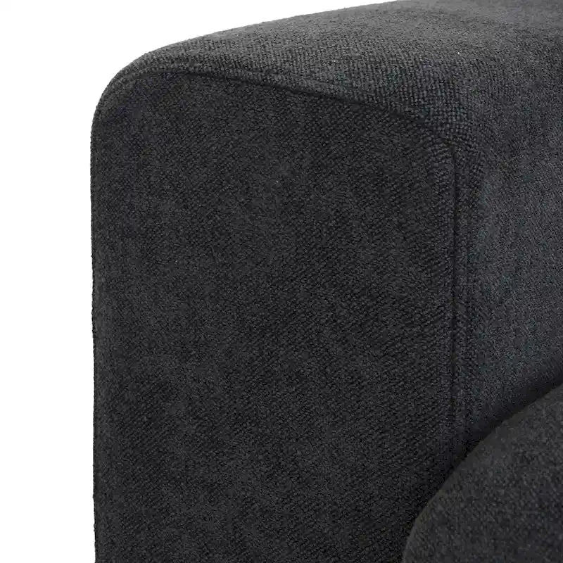 160.6 Modernes Leinwand-Polstersofa, mehrere Kissen, Sektionssofa