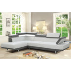 Riveredge 109 Zoll B 2-teiliges L-förmiges Sektionssofa aus Kunstleder – 76L x 109B x 28H