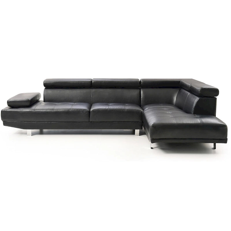 Riveredge 109 Zoll B 2-teiliges L-förmiges Sektionssofa aus Kunstleder – 76L x 109B x 28H