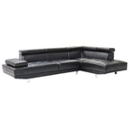 Riveredge 109 Zoll B 2-teiliges L-förmiges Sektionssofa aus Kunstleder – 76L x 109B x 28H