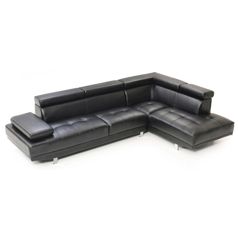 Riveredge 109 Zoll B 2-teiliges L-förmiges Sektionssofa aus Kunstleder – 76L x 109B x 28H