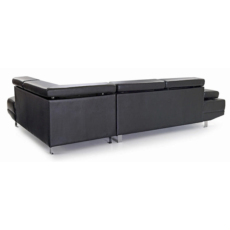 Riveredge 109 Zoll B 2-teiliges L-förmiges Sektionssofa aus Kunstleder – 76L x 109B x 28H