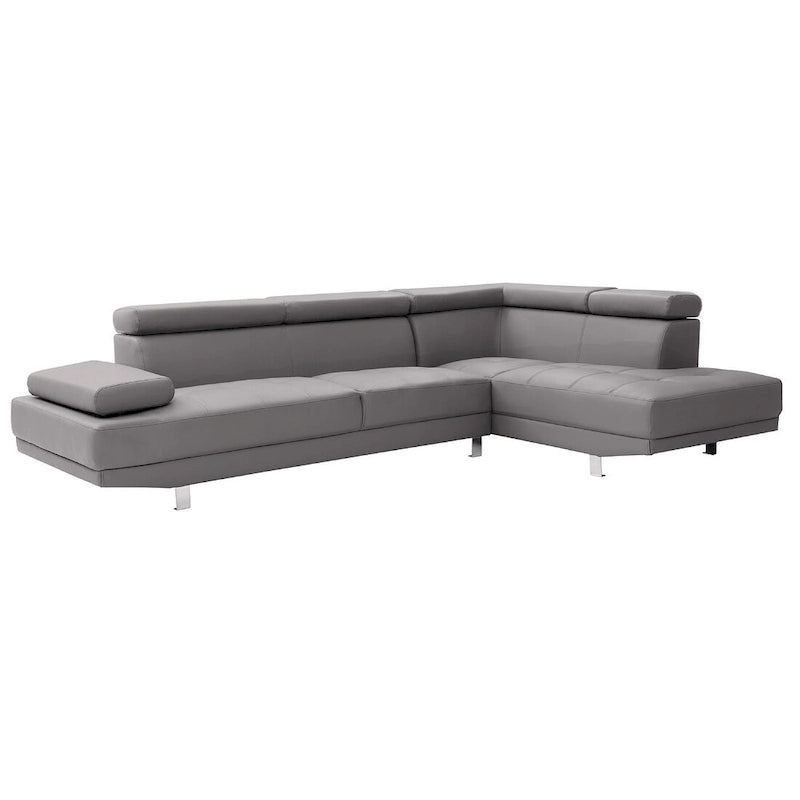 Riveredge 109 Zoll B 2-teiliges L-förmiges Sektionssofa aus Kunstleder – 76L x 109B x 28H