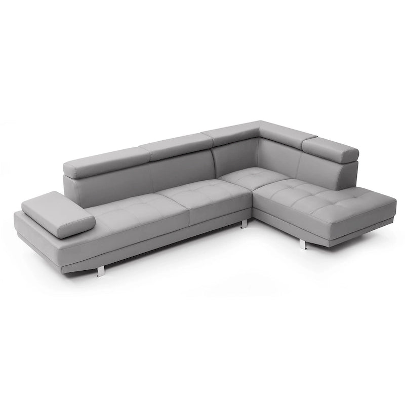 Riveredge 109 Zoll B 2-teiliges L-förmiges Sektionssofa aus Kunstleder – 76L x 109B x 28H