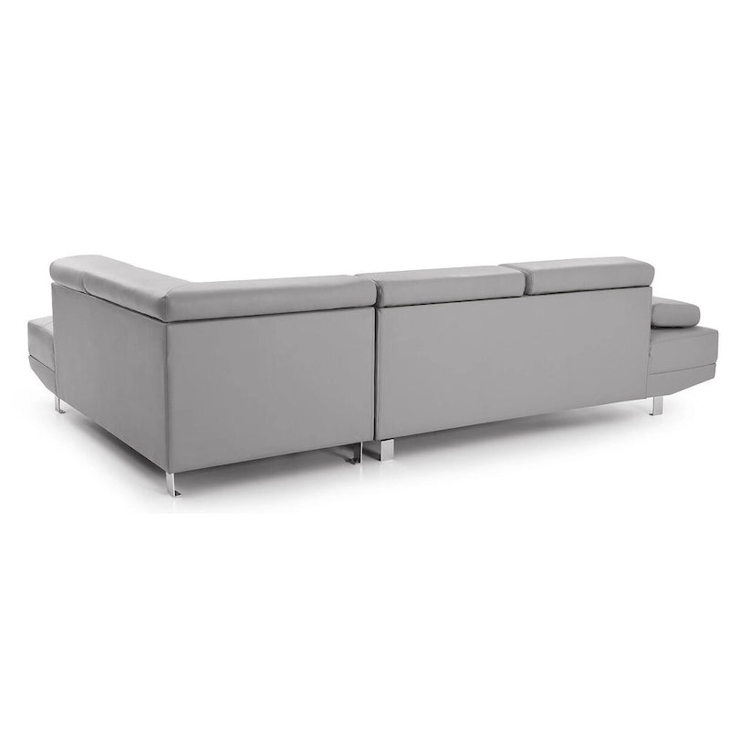 Riveredge 109 Zoll B 2-teiliges L-förmiges Sektionssofa aus Kunstleder – 76L x 109B x 28H