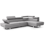 Riveredge 109 Zoll B 2-teiliges L-förmiges Sektionssofa aus Kunstleder – 76L x 109B x 28H