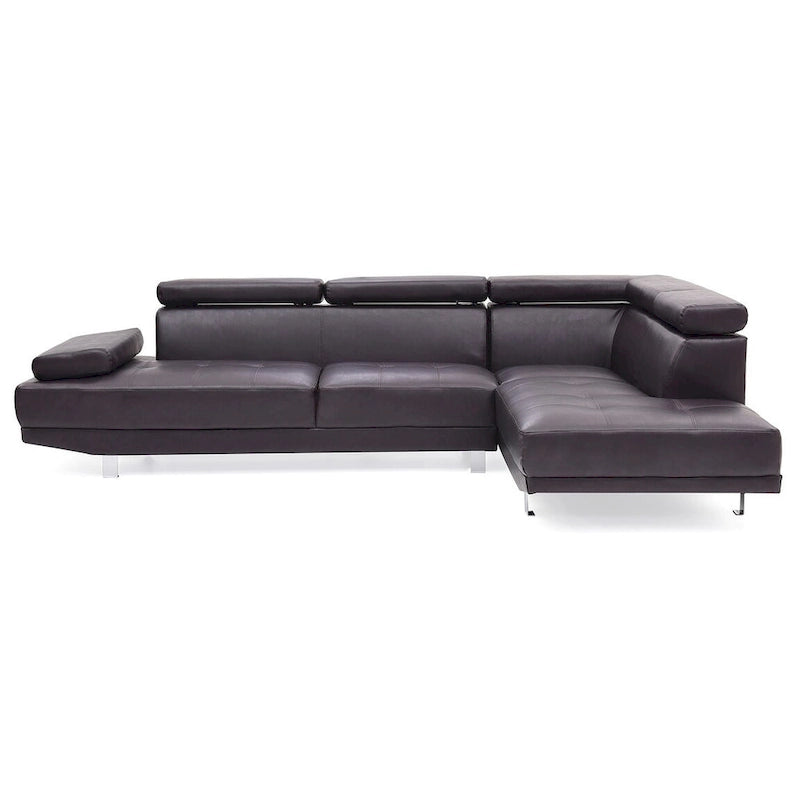 Riveredge 109 Zoll B 2-teiliges L-förmiges Sektionssofa aus Kunstleder – 76L x 109B x 28H